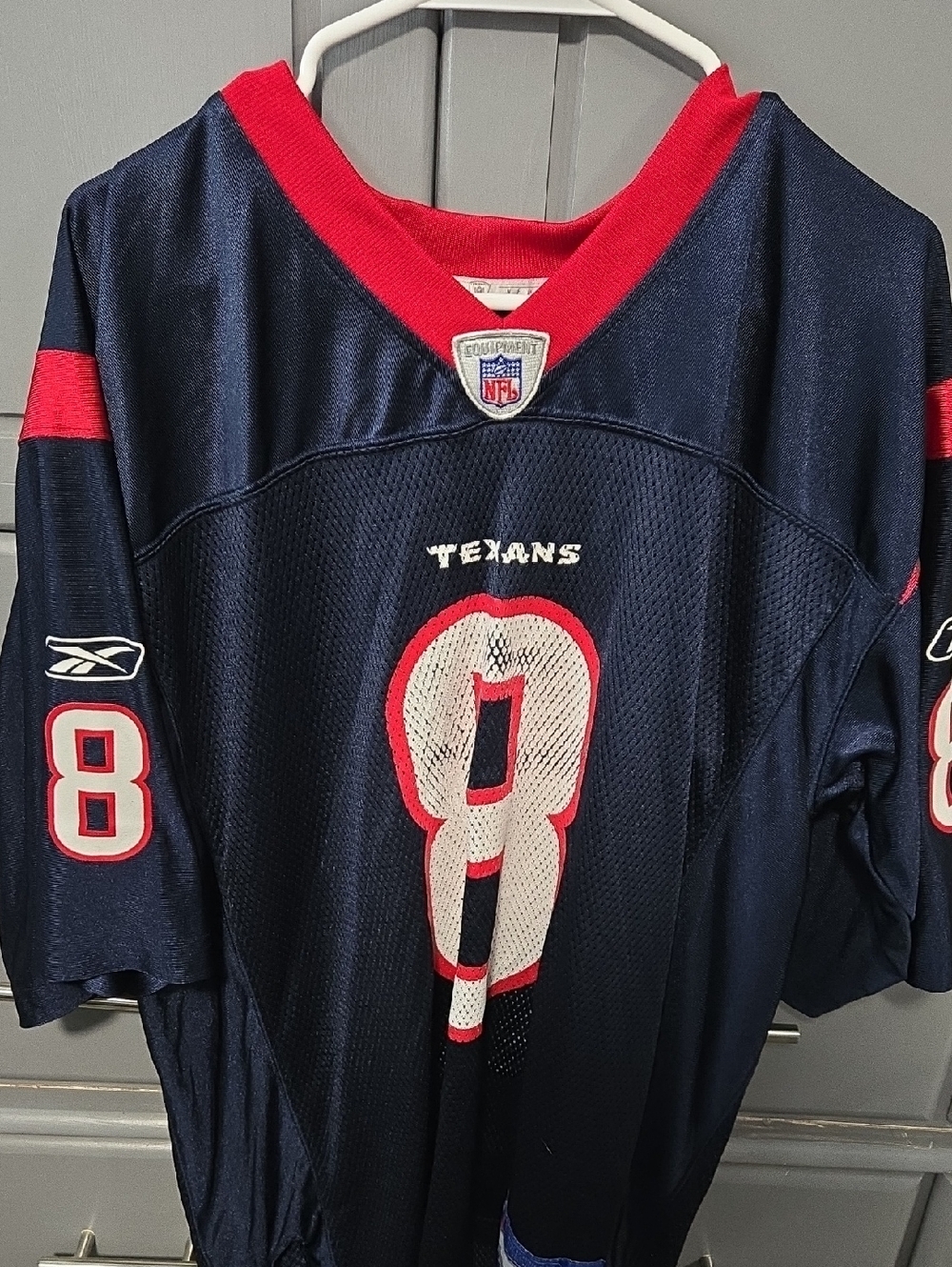Reebok Navy and Red NFL Football Jersey